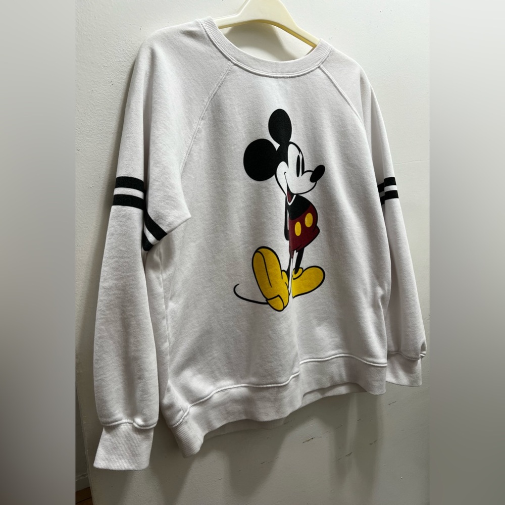 Disney Mickey Mouse Sweatshirt White Small